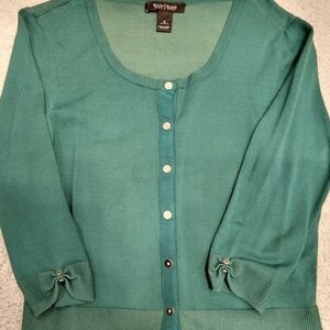 WHBM teal small cardigan